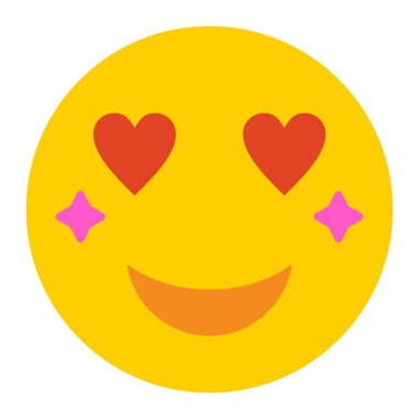 Duygusal vektör simgesi. Yazdırma, mobil ve web uygulamaları için kullanılabilir.