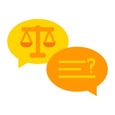 Tartışma vektör simgesi. Yazdırma, mobil ve web uygulamaları için kullanılabilir.