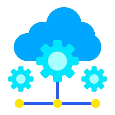 Saas vektör simgesi. Yazdırma, mobil ve web uygulamaları için kullanılabilir.