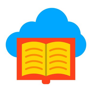 Ebook vektör simgesi. Yazdırma, mobil ve web uygulamaları için kullanılabilir.