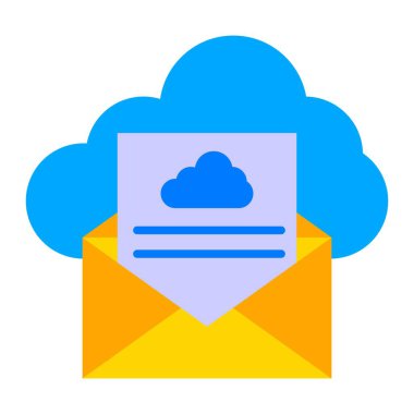 E- posta vektör simgesi. Yazdırma, mobil ve web uygulamaları için kullanılabilir.