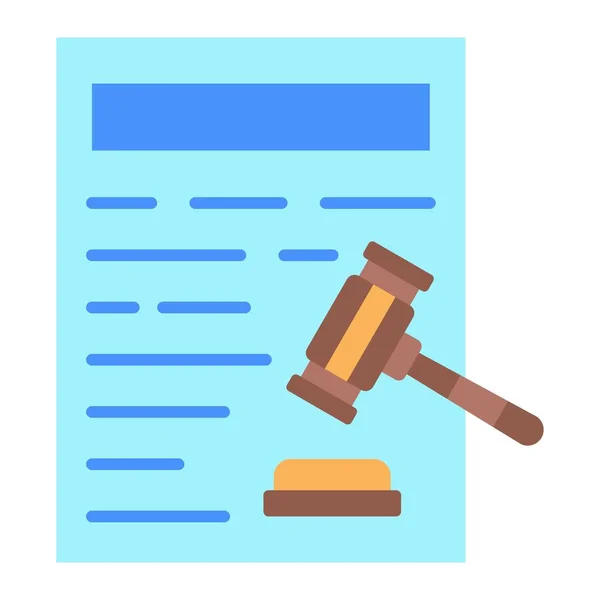 Yasal Belge Vektör Simgesi Yazdırma Mobil Web Uygulamaları Için Kullanılabilir — Stok Vektör
