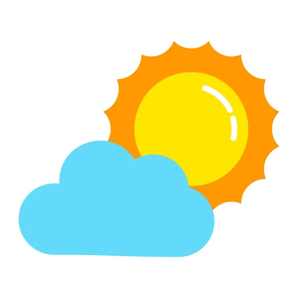 Sunny Vector Icon Can Used Printing Mobile Web Applications — Stock Vector