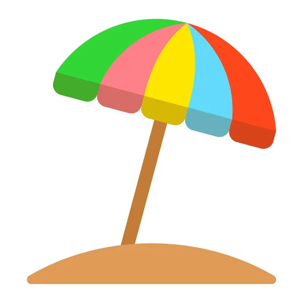 Sun Umbrella Vector Icon Can Used Printing Mobile Web Applications — Stock Vector