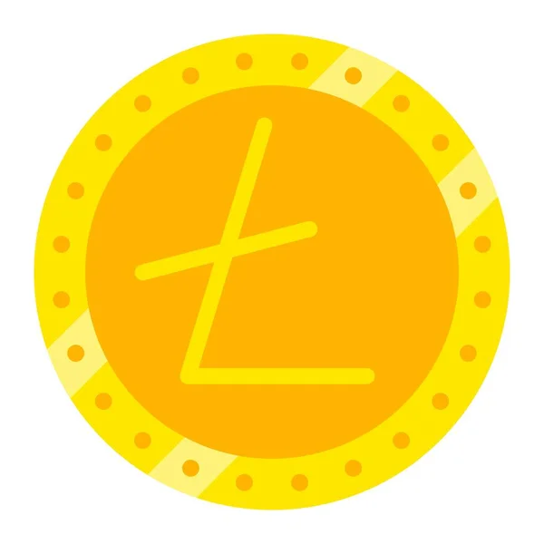 Litecoin Vector Icon Can Used Printing Mobile Web Applications — Stock Vector
