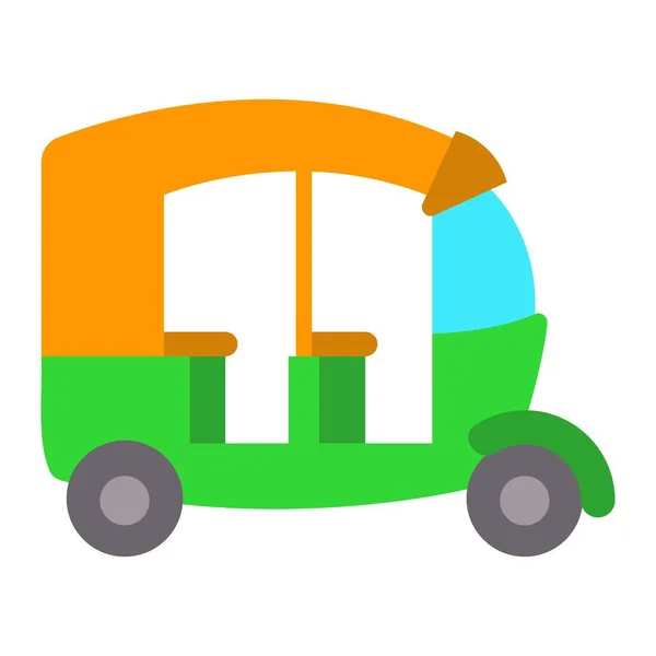Εικονίδιο Διανύσματος Rickshaw Μπορεί Χρησιμοποιηθεί Για Εκτυπώσεις Mobile Και Web — Διανυσματικό Αρχείο