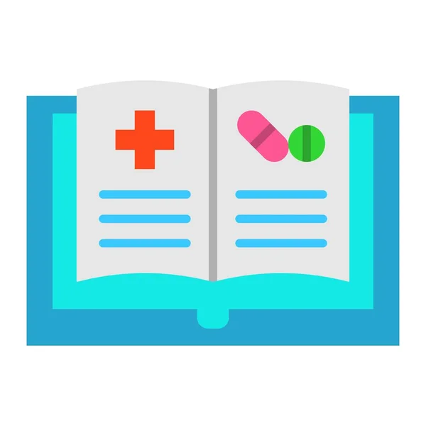 Tıbbi Kitap Vektör Ikonu Yazdırma Mobil Web Uygulamaları Için Kullanılabilir — Stok Vektör
