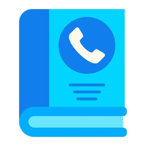 Phone Book Vector Icon Can Used Printing Mobile Web Applications — Stock Vector