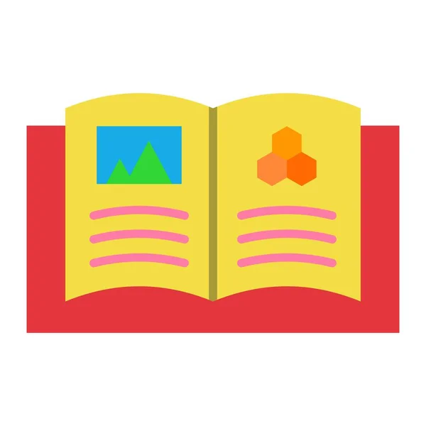 Open Book Vector Icon Can Used Printing Mobile Web Applications — Stock Vector