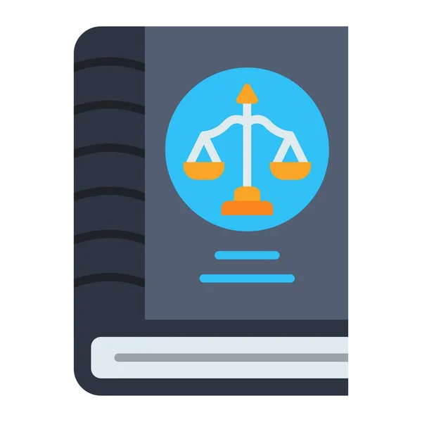 Law Book Vektör Simgesi Yazdırma Mobil Web Uygulamaları Için Kullanılabilir — Stok Vektör