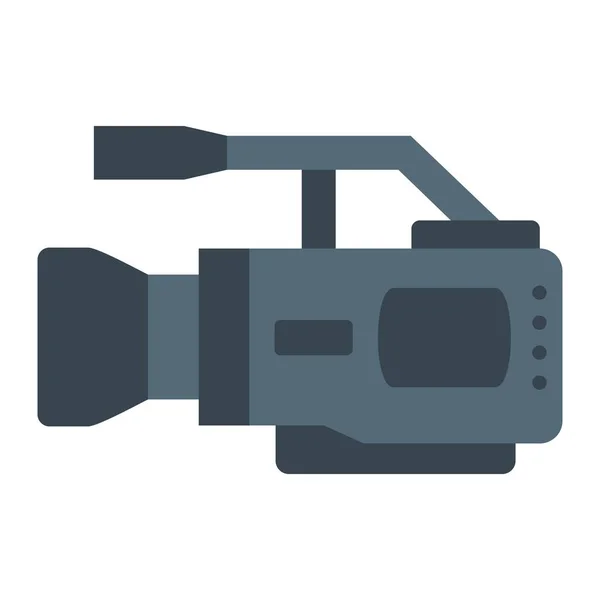 Icono Vector Cámara Vídeo Puede Utilizar Para Aplicaciones Impresión Móviles — Vector de stock