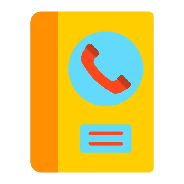 Contact Book Vector Icon Can Used Printing Mobile Web Applications — Stock Vector