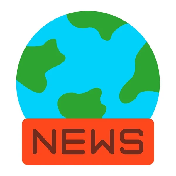 World News Vector Icon Can Used Printing Mobile Web Applications — Stock Vector