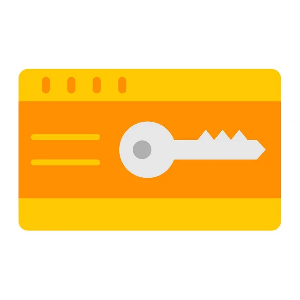 钥匙卡矢量图标 可用于打印 移动和网络应用 — 图库矢量图片