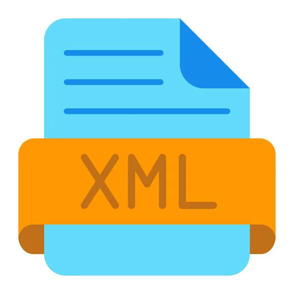 Εικονίδιο Διανύσματος Xml Μπορεί Χρησιμοποιηθεί Για Εκτυπώσεις Mobile Και Web — Διανυσματικό Αρχείο