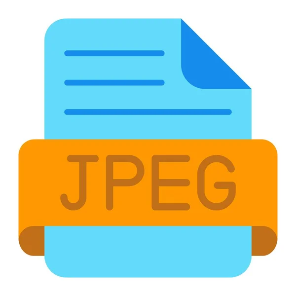 Ícone Vetorial Jpeg Pode Ser Usado Para Impressão Aplicações Móveis — Vetor de Stock
