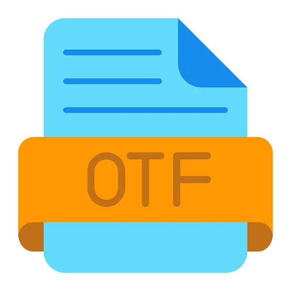 Ícone Vetorial Otf Pode Ser Usado Para Impressão Aplicações Móveis — Vetor de Stock