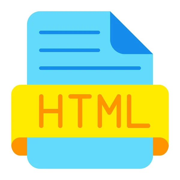 Εικονίδιο Διανύσματος Html Μπορεί Χρησιμοποιηθεί Για Εκτυπώσεις Mobile Και Web — Διανυσματικό Αρχείο