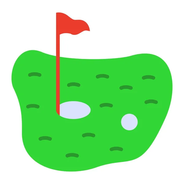 Icône Vectorielle Golf Ground Peut Être Utilisé Pour Impression Les — Image vectorielle