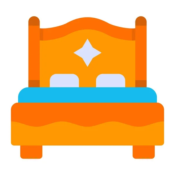 Διπλό Κρεβάτι Διάνυσμα Εικονίδιο Μπορεί Χρησιμοποιηθεί Για Εκτυπώσεις Mobile Και — Διανυσματικό Αρχείο