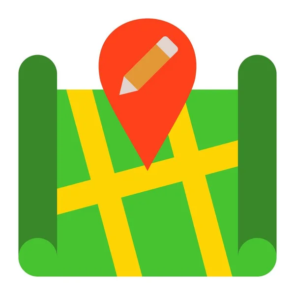 Harita Vektör Simgesini Düzenle Yazdırma Mobil Web Uygulamaları Için Kullanılabilir — Stok Vektör