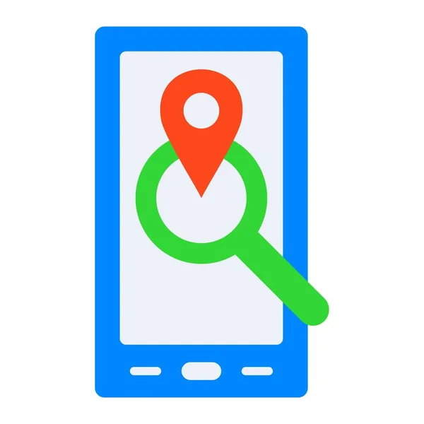 Значок Вектора Поиска Местоположения Использоваться Печати Мобильных Веб Приложений — стоковый вектор