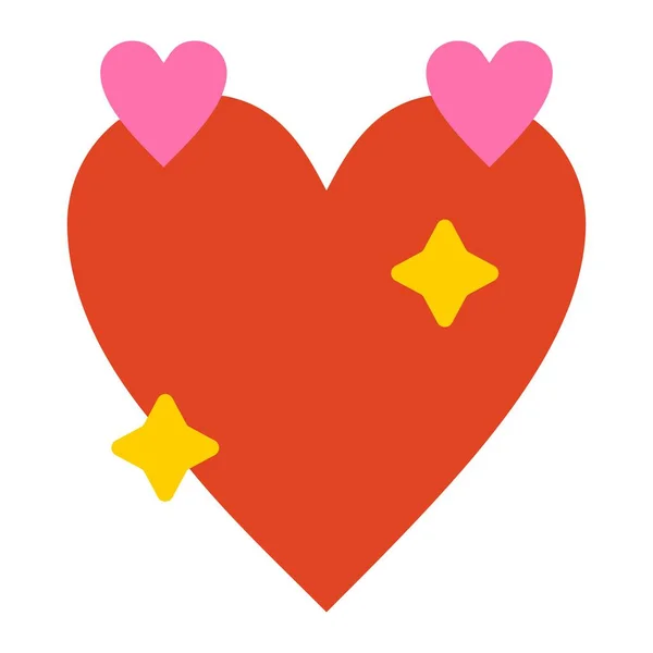 Εικονίδιο Φορέα Καρδιάς Μπορεί Χρησιμοποιηθεί Για Εκτυπώσεις Mobile Και Web — Διανυσματικό Αρχείο