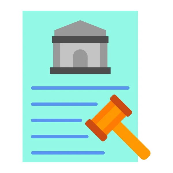 Hukuk Vektör Simgesi Yazdırma Mobil Web Uygulamaları Için Kullanılabilir — Stok Vektör
