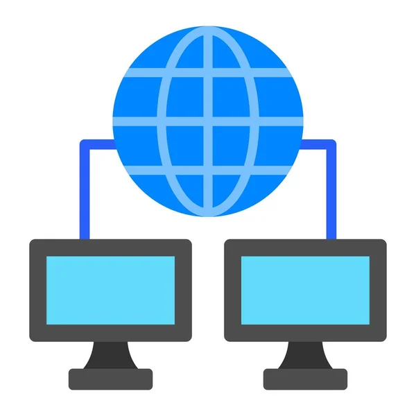 Computer Networking Vector Icon Can Used Printing Mobile Web Applications — Stock Vector