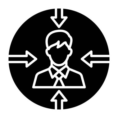 Hedef izleyici vektör simgesi. Yazdırma, mobil ve web uygulamaları için kullanılabilir.