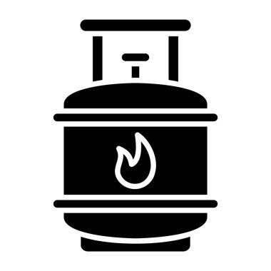 Gaz Silindiri vektör simgesi. Yazdırma, mobil ve web uygulamaları için kullanılabilir.