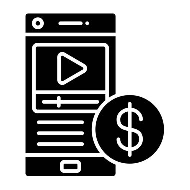 Ödenmiş İçerik vektör simgesi. Yazdırma, mobil ve web uygulamaları için kullanılabilir.