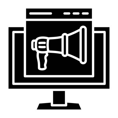 Web Tanıtım Vektör simgesi. Yazdırma, mobil ve web uygulamaları için kullanılabilir.