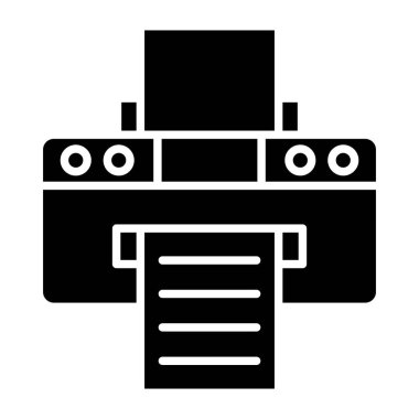 Yazıcı vektör simgesi. Yazdırma, mobil ve web uygulamaları için kullanılabilir.