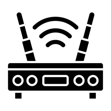 Yönlendirici vektör simgesi. Yazdırma, mobil ve web uygulamaları için kullanılabilir.