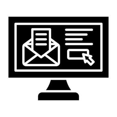 E- posta vektör simgesi. Yazdırma, mobil ve web uygulamaları için kullanılabilir.