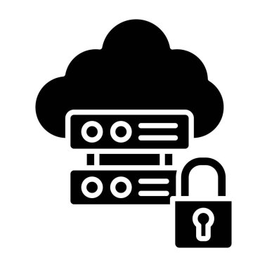 Veri Güvenlik vektör simgesi. Yazdırma, mobil ve web uygulamaları için kullanılabilir.