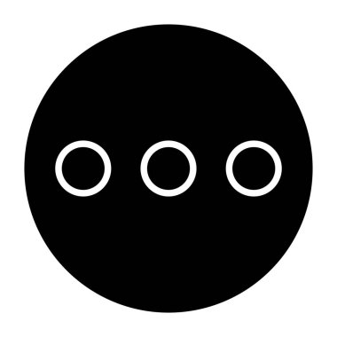 Ellipsis vektör simgesi. Yazdırma, mobil ve web uygulamaları için kullanılabilir.