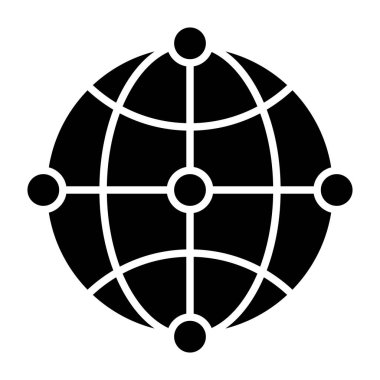 İnternet vektör simgesi. Yazdırma, mobil ve web uygulamaları için kullanılabilir.