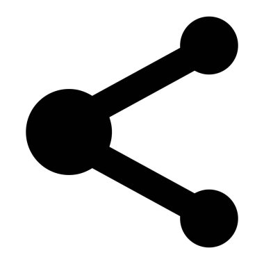 Vektör simgesini paylaş. Yazdırma, mobil ve web uygulamaları için kullanılabilir.