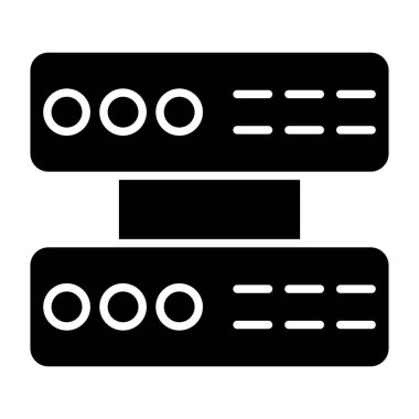 Sunucu vektör simgesi. Yazdırma, mobil ve web uygulamaları için kullanılabilir.