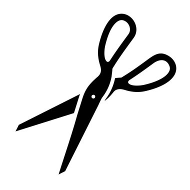 Makas vektör simgesi. Yazdırma, mobil ve web uygulamaları için kullanılabilir.