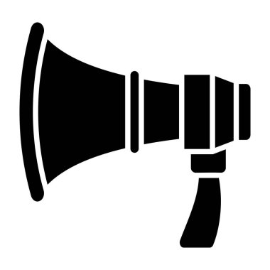 Yüksek sesli konuşmacı vektör simgesi. Yazdırma, mobil ve web uygulamaları için kullanılabilir.