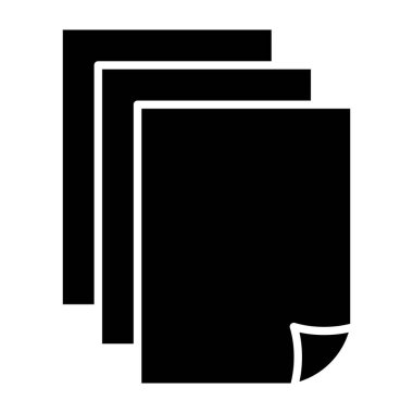 Kağıt vektör simgesi. Yazdırma, mobil ve web uygulamaları için kullanılabilir.