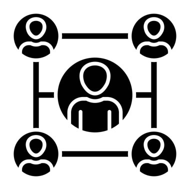 Organizasyon vektör simgesi. Yazdırma, mobil ve web uygulamaları için kullanılabilir.