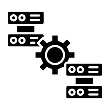 Veritabanı vektör simgesi. Yazdırma, mobil ve web uygulamaları için kullanılabilir.