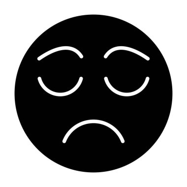 Üzücü vektör simgesi. Yazdırma, mobil ve web uygulamaları için kullanılabilir.