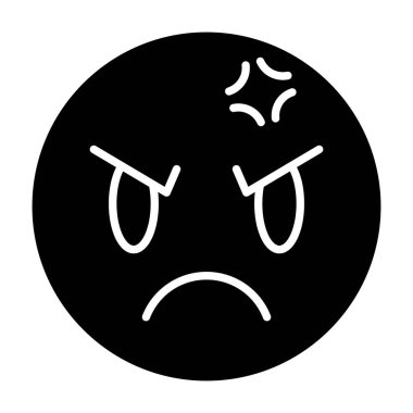 Kızgın vektör ikonu. Yazdırma, mobil ve web uygulamaları için kullanılabilir.