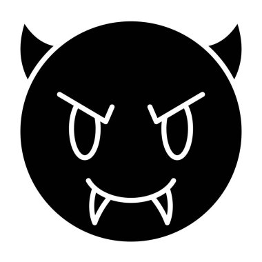 Şeytan vektör simgesi. Yazdırma, mobil ve web uygulamaları için kullanılabilir.