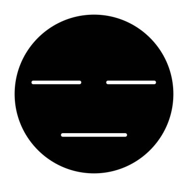 İfadesiz vektör simgesi. Yazdırma, mobil ve web uygulamaları için kullanılabilir.